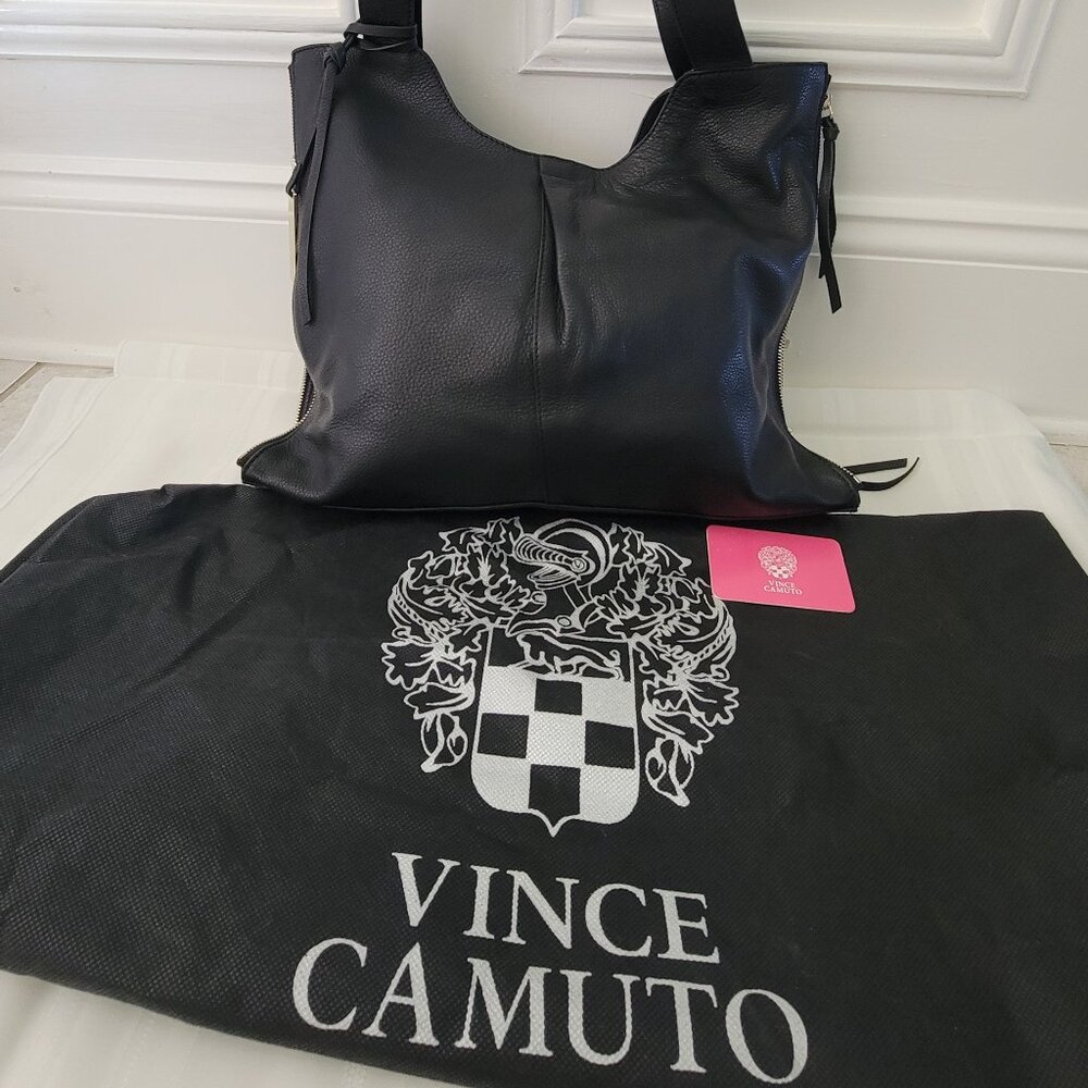 Vince Camuto Soft black leather Tote bag Large